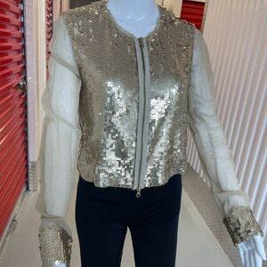 Gold Sequin Women's Jacket